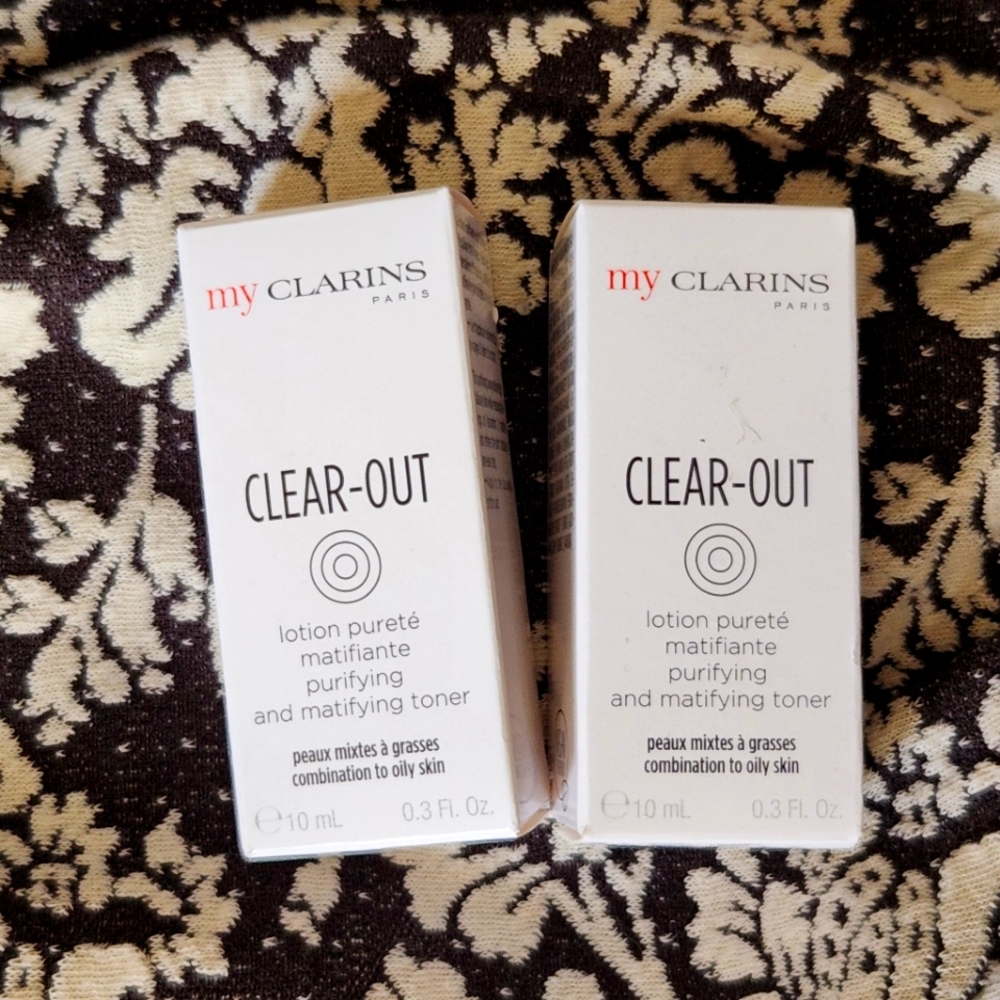 CLARINS clear out purifying and matifying toner x 2
